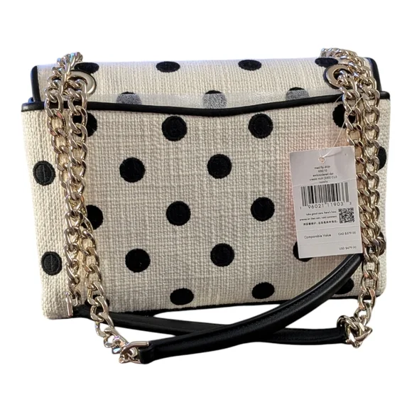 NWT still in bag Kate Spade Natalia Medium Flap Shoulder purse Polka Dot - Picture 2 of 10